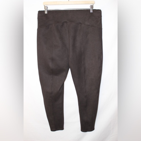 Spanx High Waist Brown Faux Suede Leggings Size 1X Petite - Picture 4 of 10